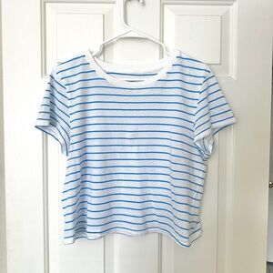 Blue and White Striped T-Shirt